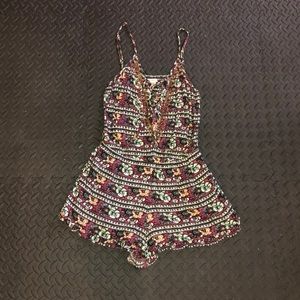 Medium, patterned American Eagle romper